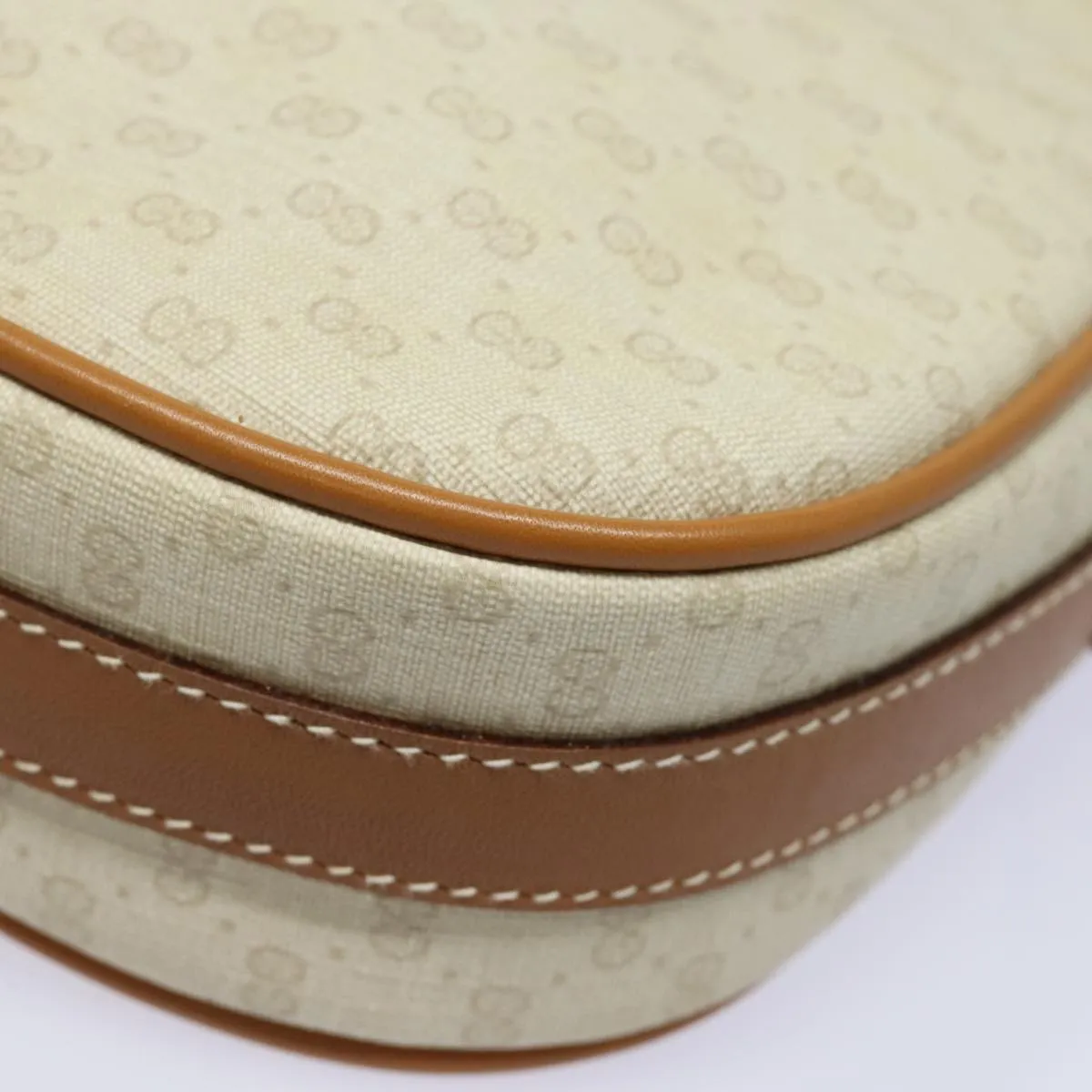 GUCCI Micro GG Supreme Shoulder Bag PVC Leather Beige 001 41 4425 yk13040
