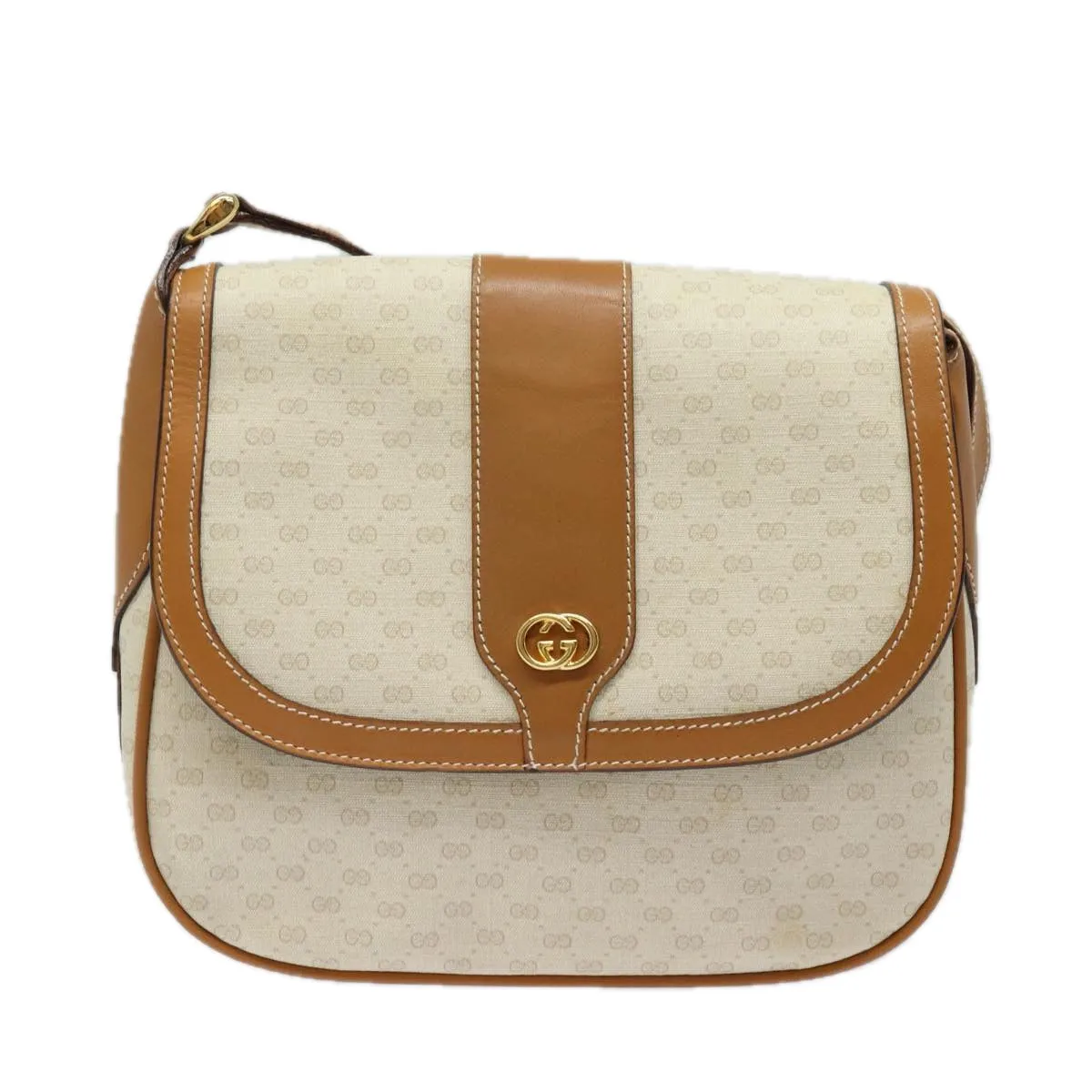 GUCCI Micro GG Supreme Shoulder Bag PVC Leather Beige 001 41 4425 yk13040