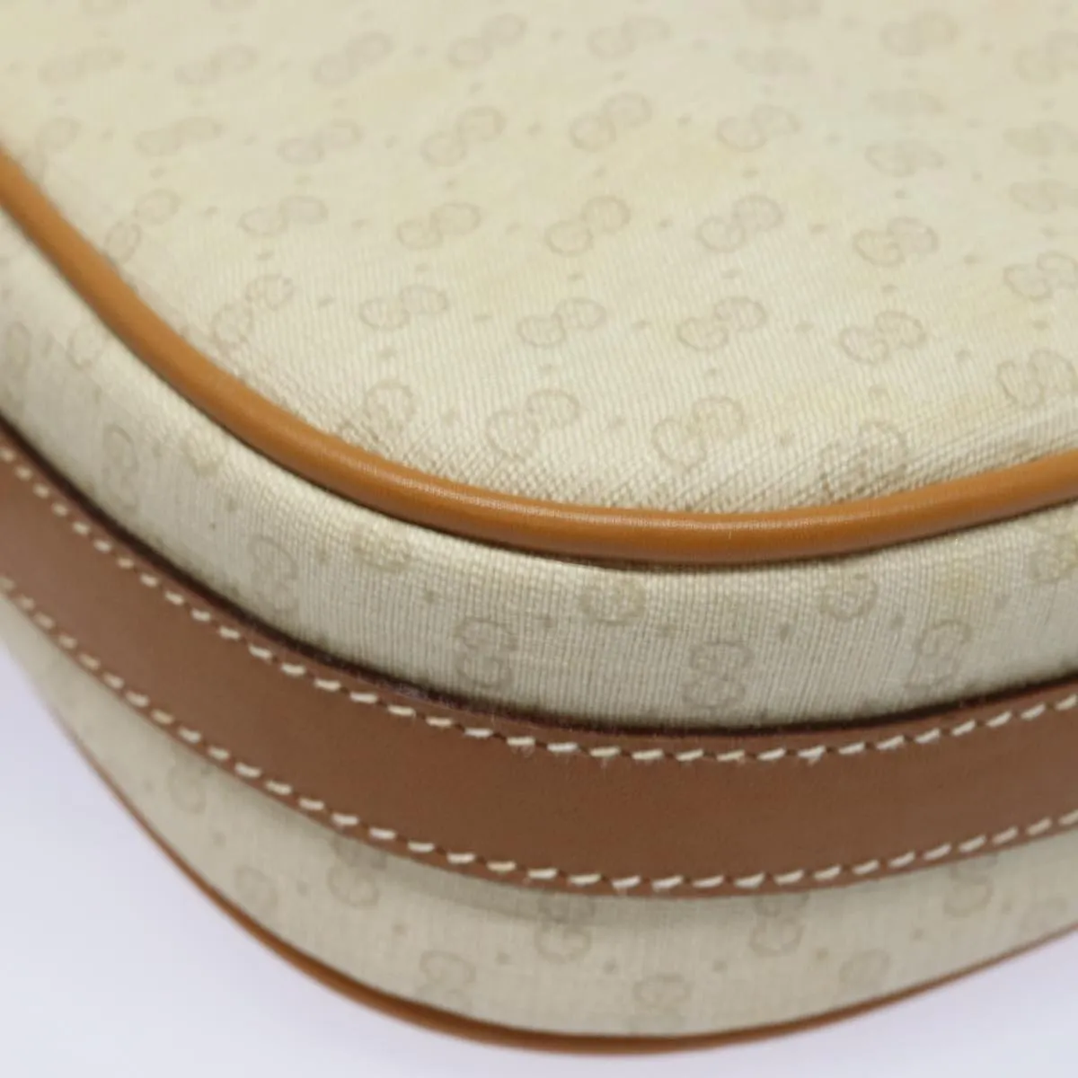GUCCI Micro GG Supreme Shoulder Bag PVC Leather Beige 001 41 4425 yk13040