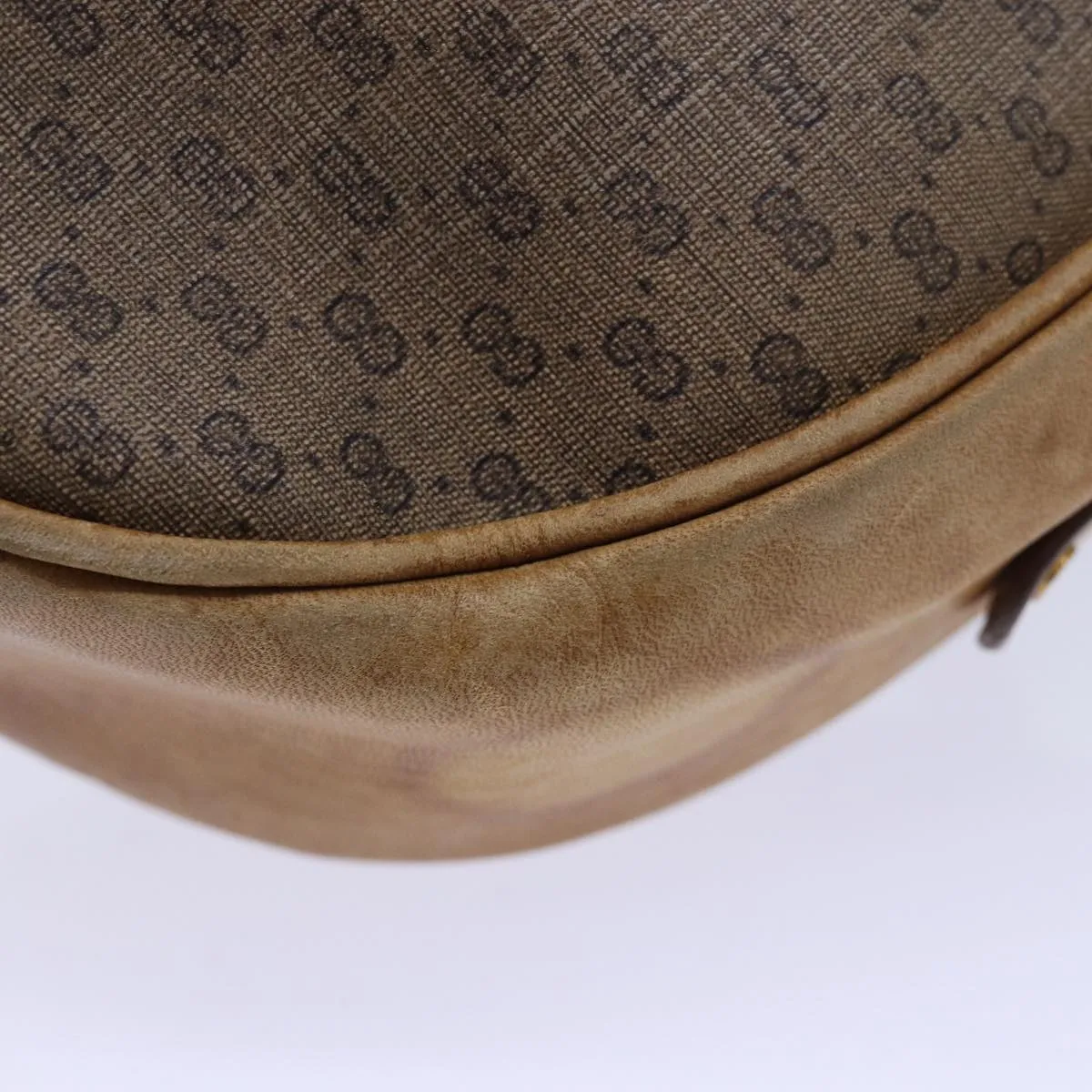 GUCCI Micro GG Supreme Shoulder Bag PVC Leather Beige 46 001 4856 ac3114
