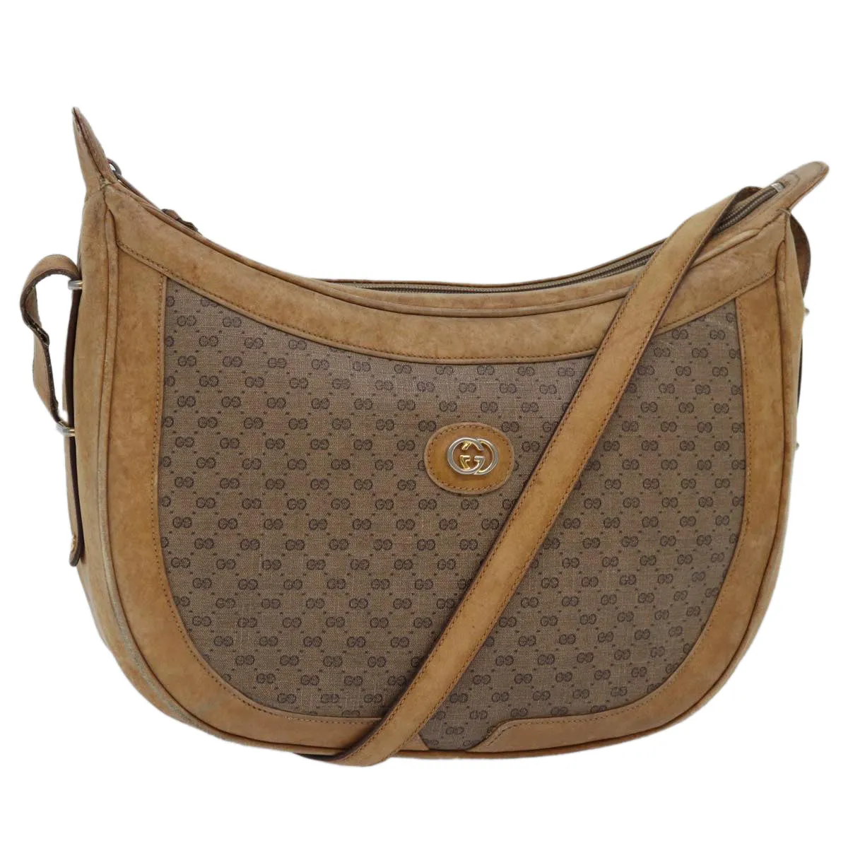 GUCCI Micro GG Supreme Shoulder Bag PVC Leather Beige 46 001 4856 ac3114