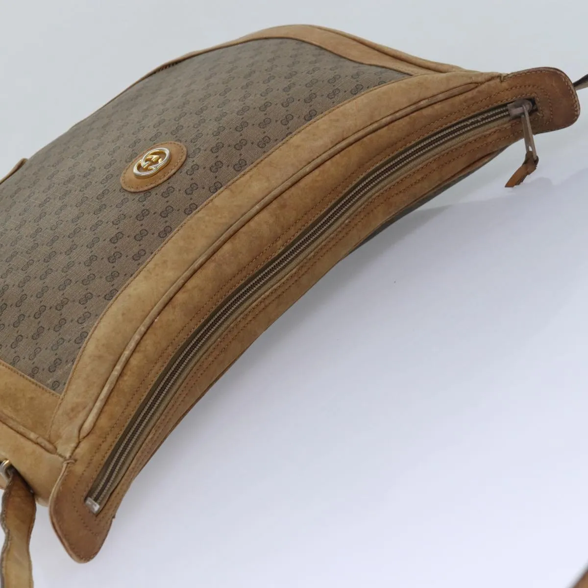 GUCCI Micro GG Supreme Shoulder Bag PVC Leather Beige 46 001 4856 ac3114