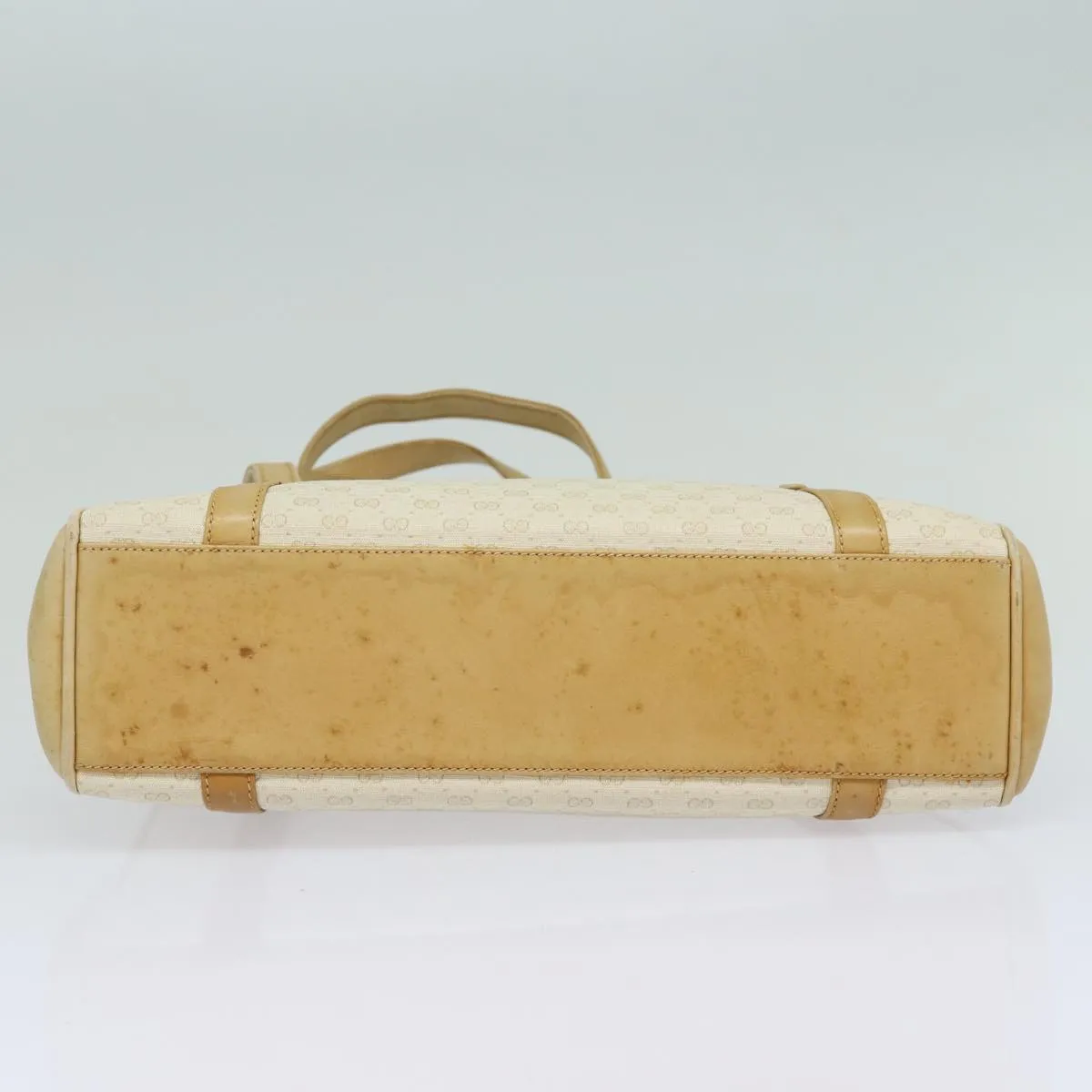 GUCCI Micro GG Supreme Shoulder Bag PVC Leather White 46 000 4857 81156