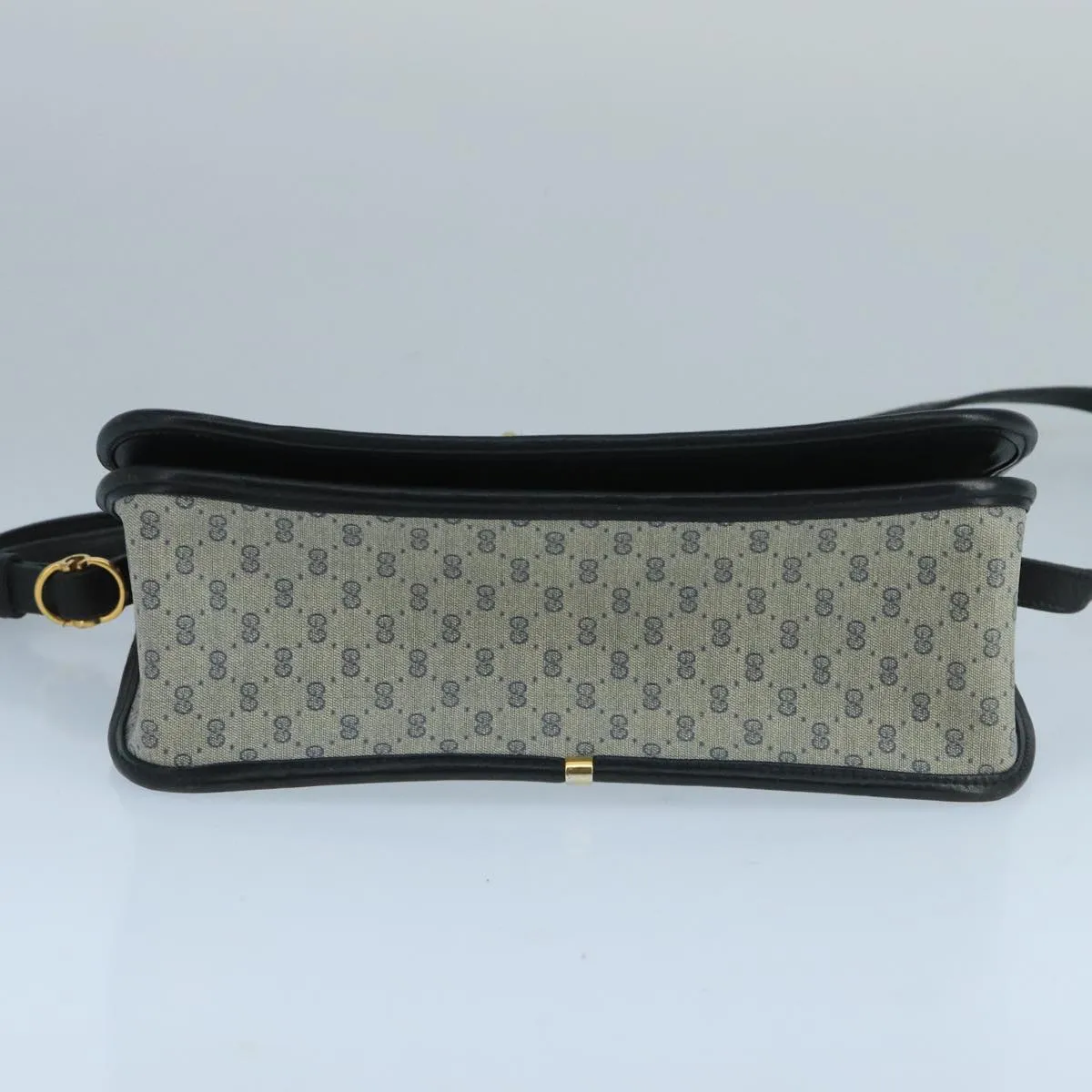GUCCI Micro GG Supreme Shoulder Bag PVC Navy Gold 001 113 0551 104070