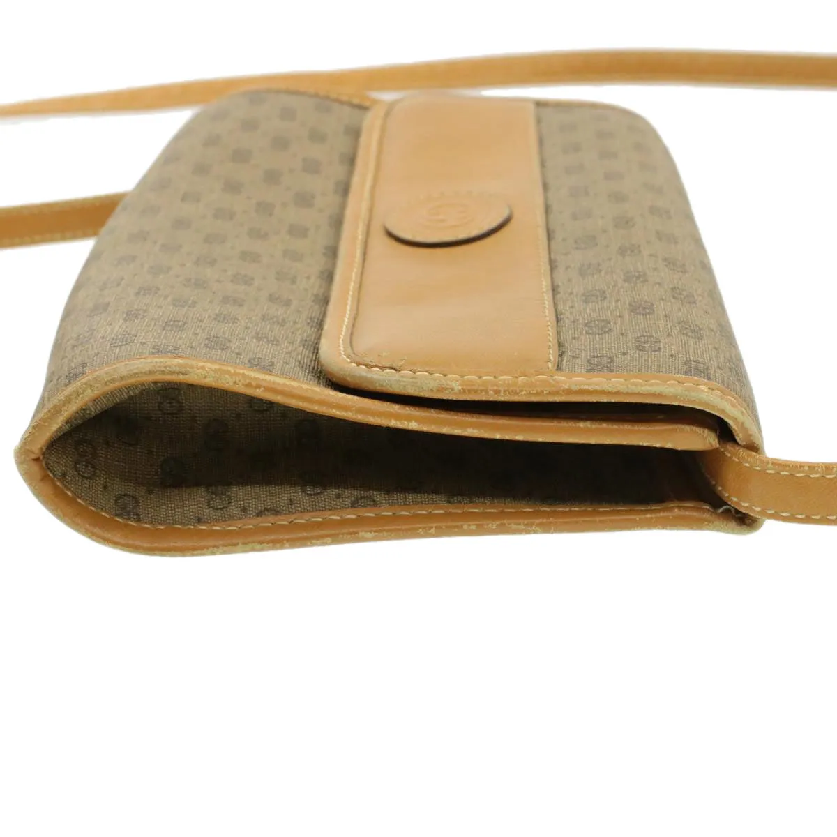 GUCCI Micro small PVC Leather Shoulder Bag Beige am064g