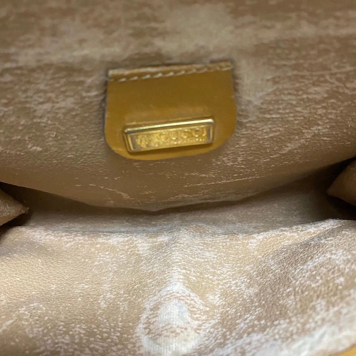 GUCCI Micro small PVC Leather Shoulder Bag Beige am064g