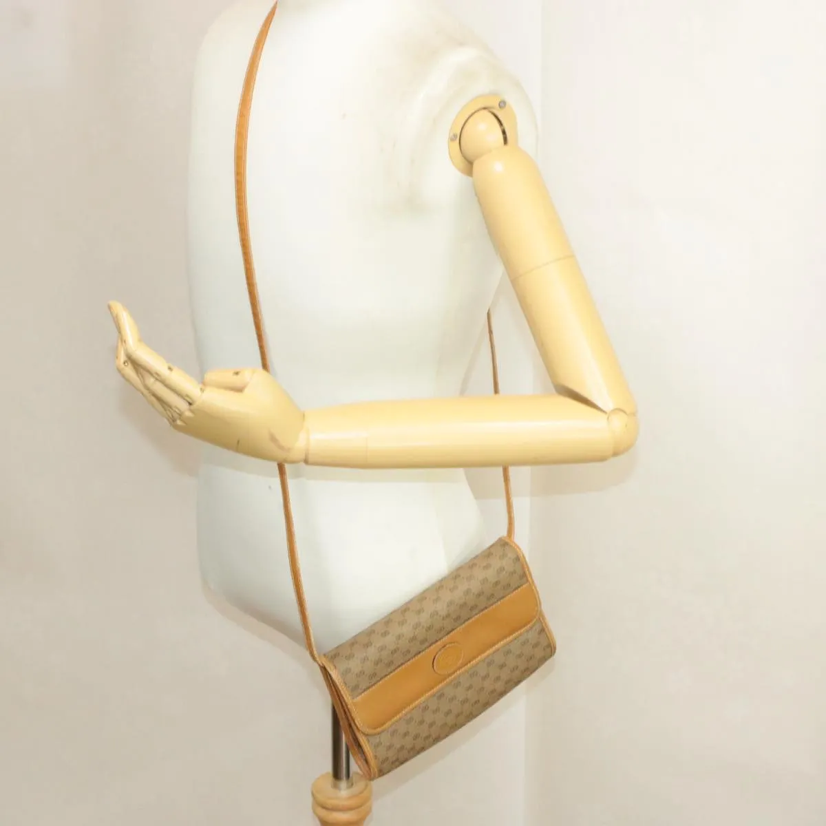 GUCCI Micro small PVC Leather Shoulder Bag Beige am064g