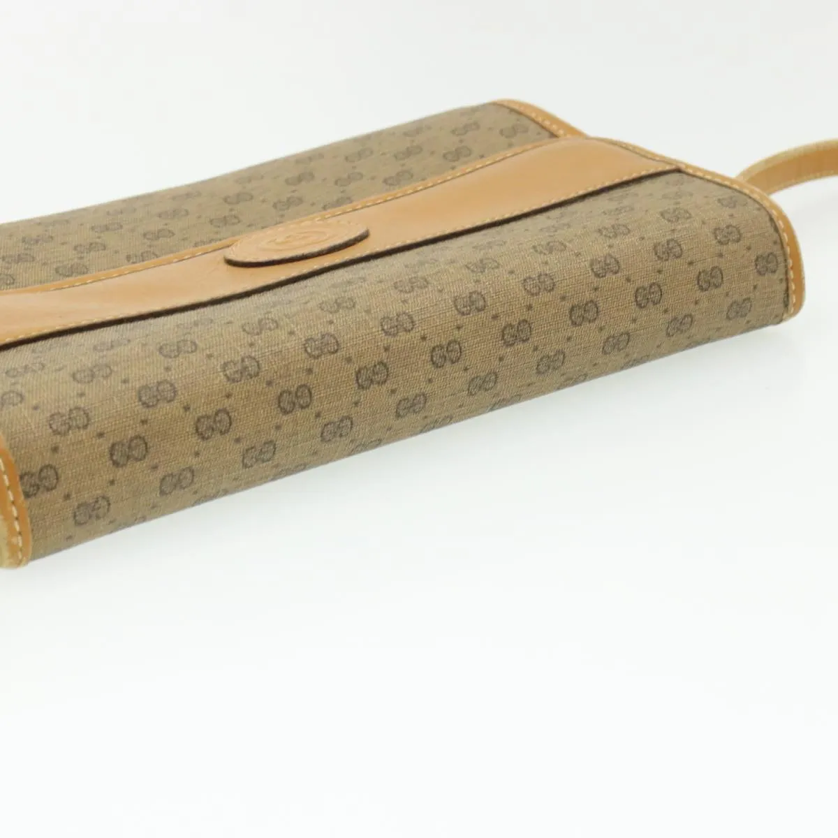GUCCI Micro small PVC Leather Shoulder Bag Beige am064g