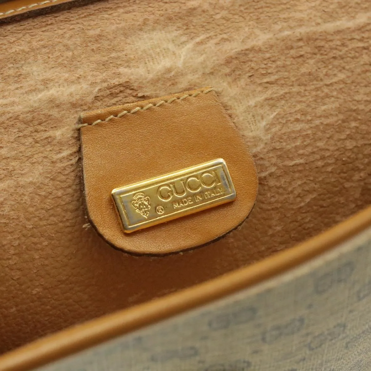 GUCCI Micro small PVC Leather Shoulder Bag Beige am064g