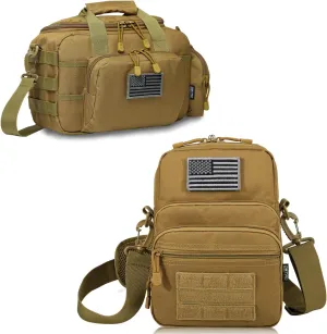 Gun Range Bag Small (Tan) Pistol Pouch Shoulder Bag Small (Tan)