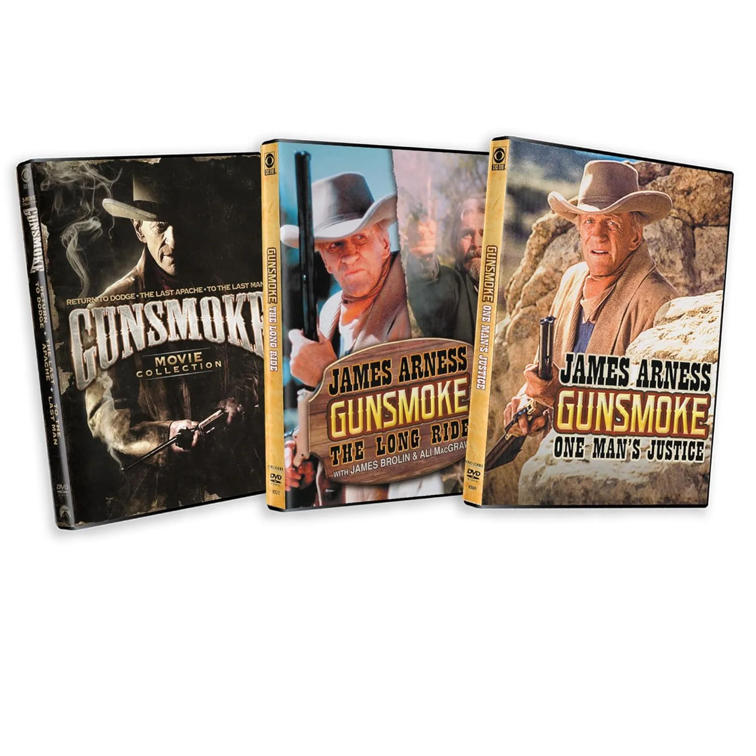 Gunsmoke Complete 5 Film Collection: Return To Dodge / The Last Apache / To The Last Man / The Long Ride / One Man's Justice