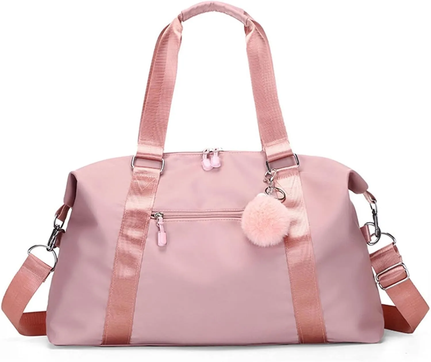 Gym Bags Sport Bag Gym Fitness Yoga Waterproof Nylon Travel Handbags Shoulder Luggage Storage Trip Crossbody Trolley Case Bags (Color : Pink) (Pink)
