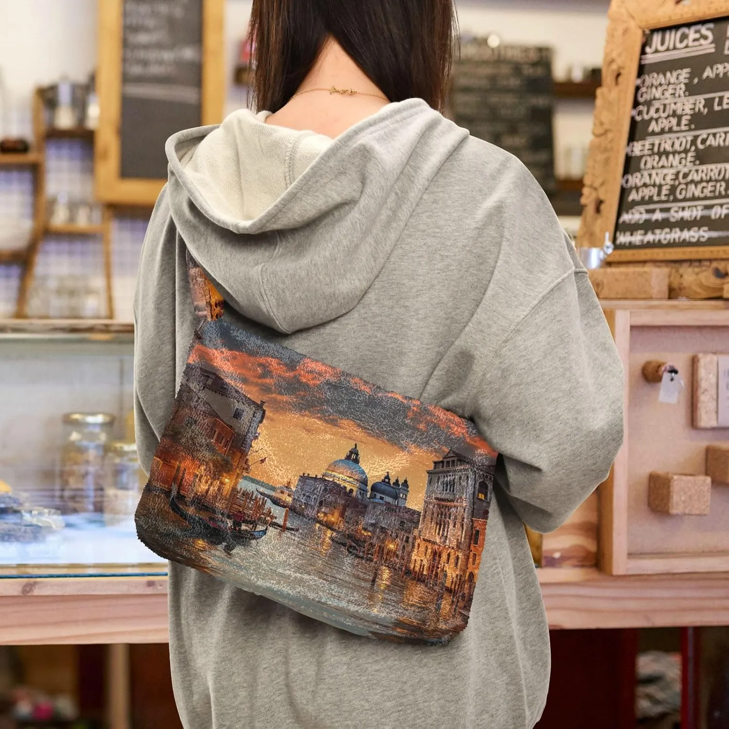 Halloween with Pumpkins on the Purple Womens Shoulder Bags, Womans Handbags, Purses for Women Shoulder Bag