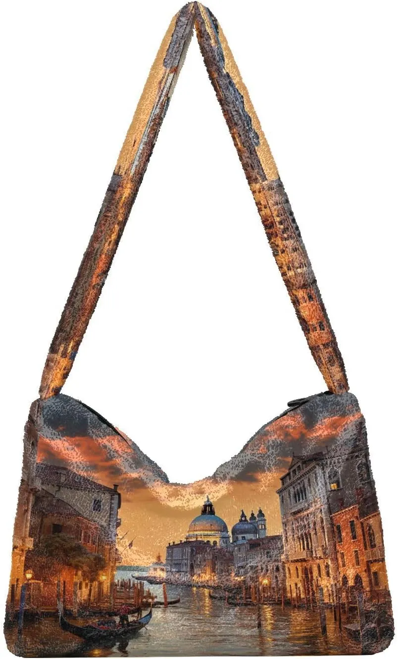 Halloween with Pumpkins on the Purple Womens Shoulder Bags, Womans Handbags, Purses for Women Shoulder Bag