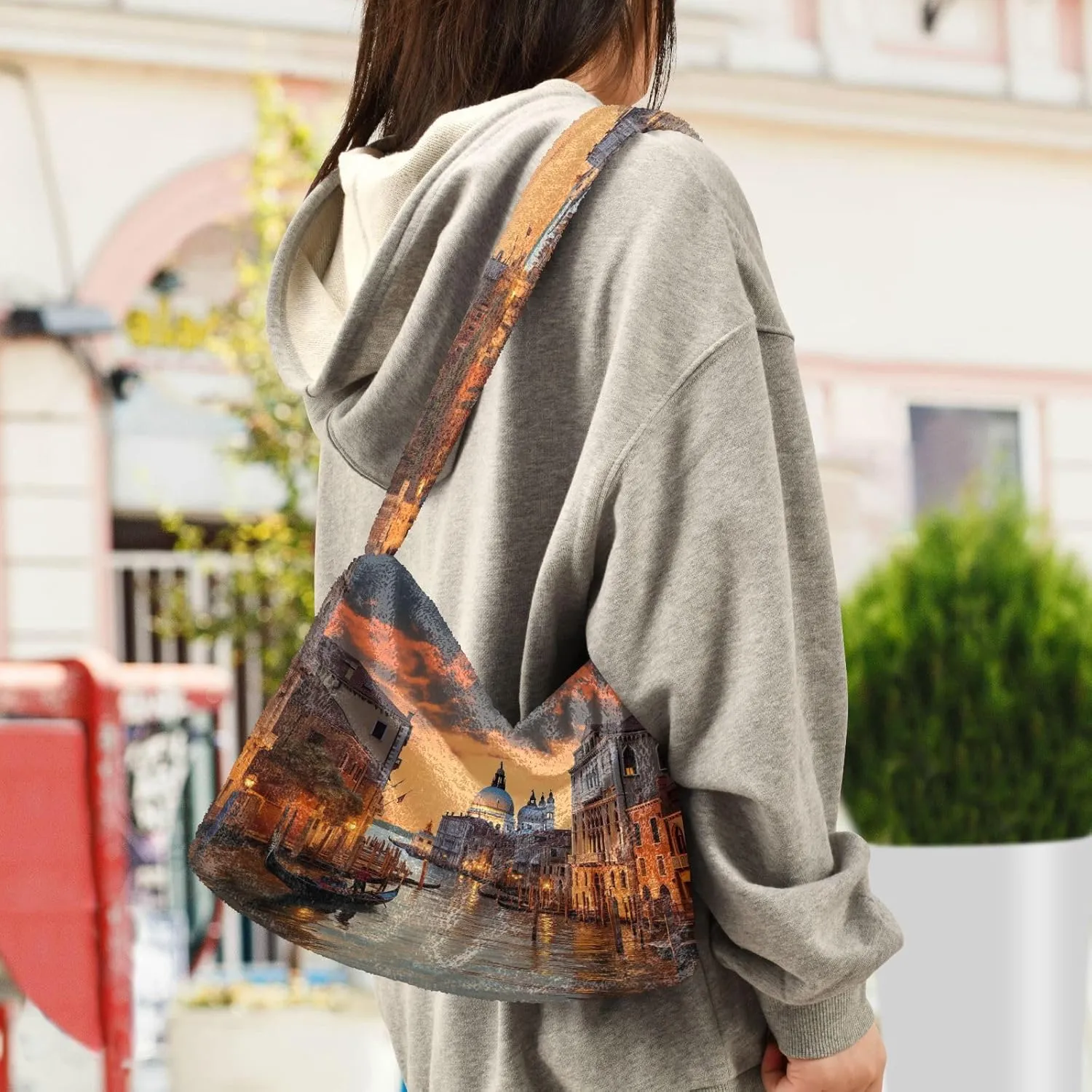 Halloween with Pumpkins on the Purple Womens Shoulder Bags, Womans Handbags, Purses for Women Shoulder Bag