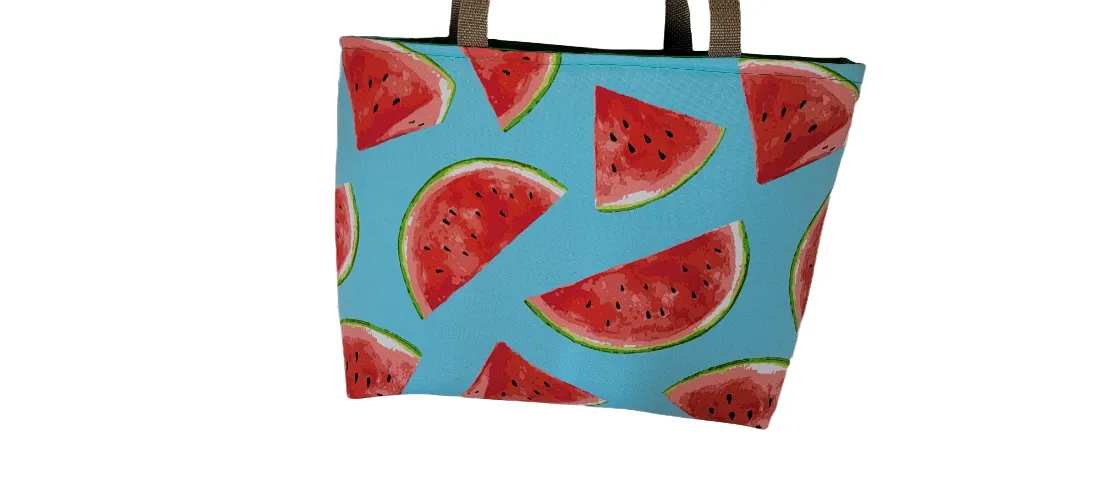 Handcrafted Watermelon Print Tote Bag