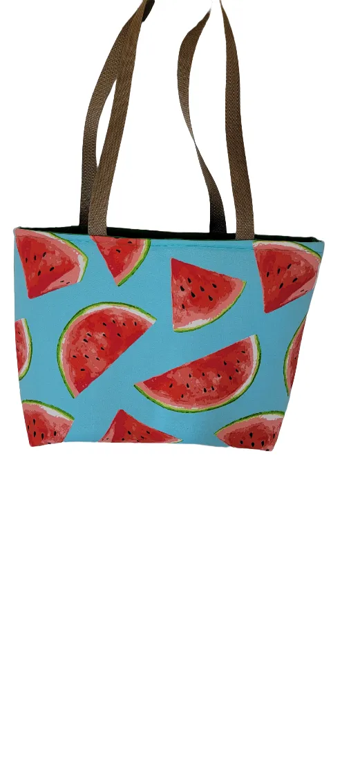 Handcrafted Watermelon Print Tote Bag