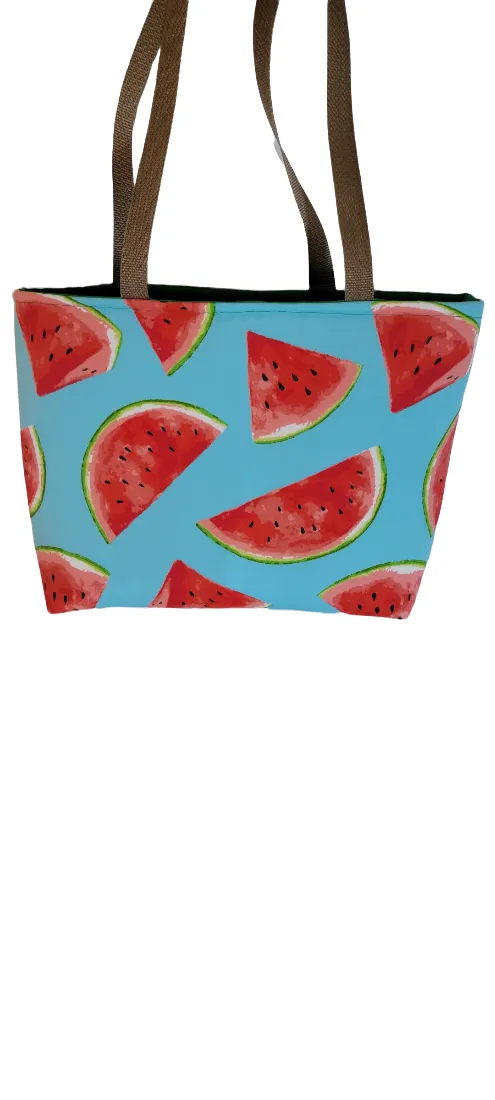 Handcrafted Watermelon Print Tote Bag