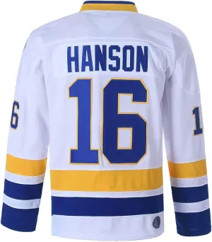 Hanson Brothers Charlestown Chiefs 16 Jack 17 Steve 18 Jeff Slap Shot Movie Ice Hockey Jersey