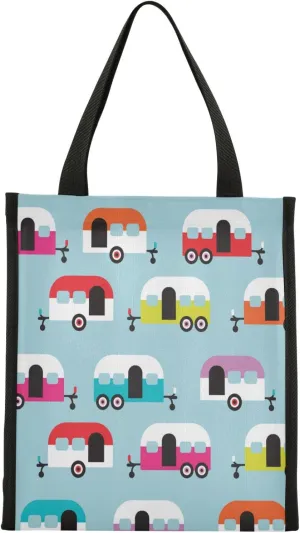 Happy Camper Caravan Lunch Bag Insulated Lunch Tote Bag Cooler Bags Reusable Lunch Box M
