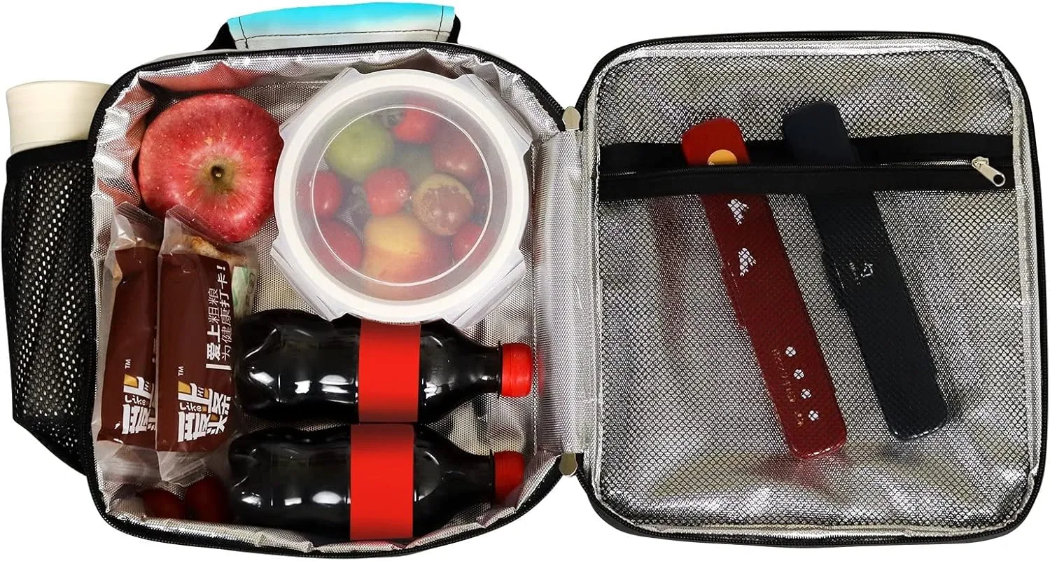 Hapuxt Lunch Box Lunch Bag with Adjustable Shoulder Strap Tote for Women Men Sea Shells Seashore Insulated Waterproof Resable Zipper Outdoor Work Office Picnic