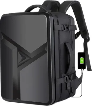 Hard Shell Laptop Backpack for Men,35L Expandable Business Travel Backpacks,Large Waterproof Computer Bag fit 17 Inch Gaming Bag with USB Port & Wet Pocket