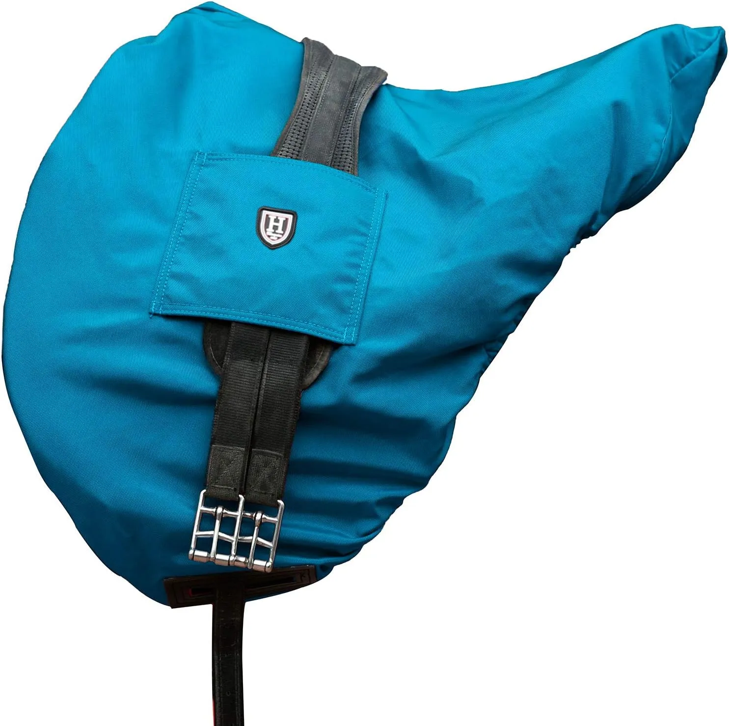 Harrison Howard Premium Waterproof/Breathable Fleece-Lined Saddle Cover Azure Blue