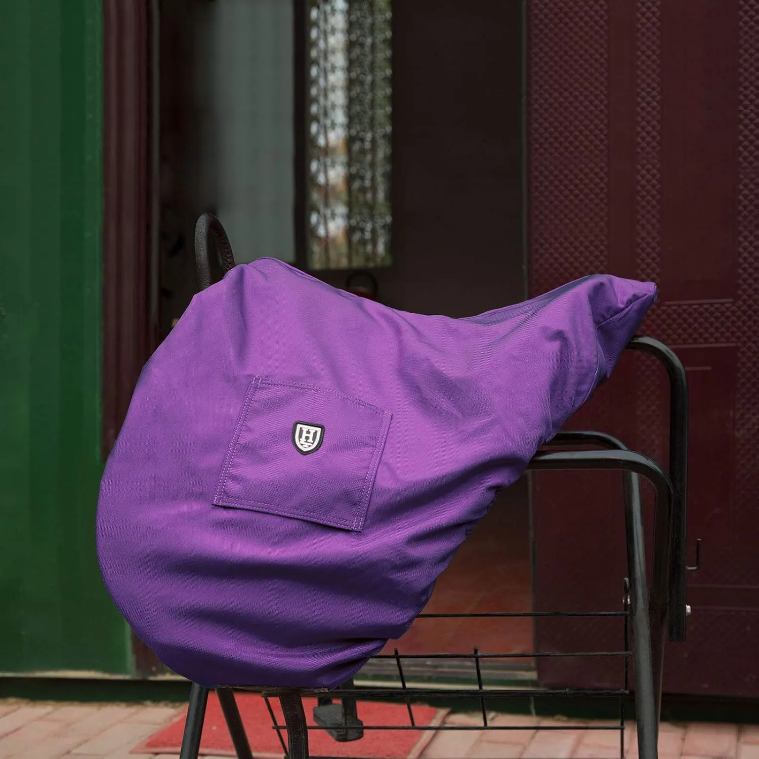 Harrison Howard Premium Waterproof/Breathable Fleece-Lined Saddle Cover Regal Purple