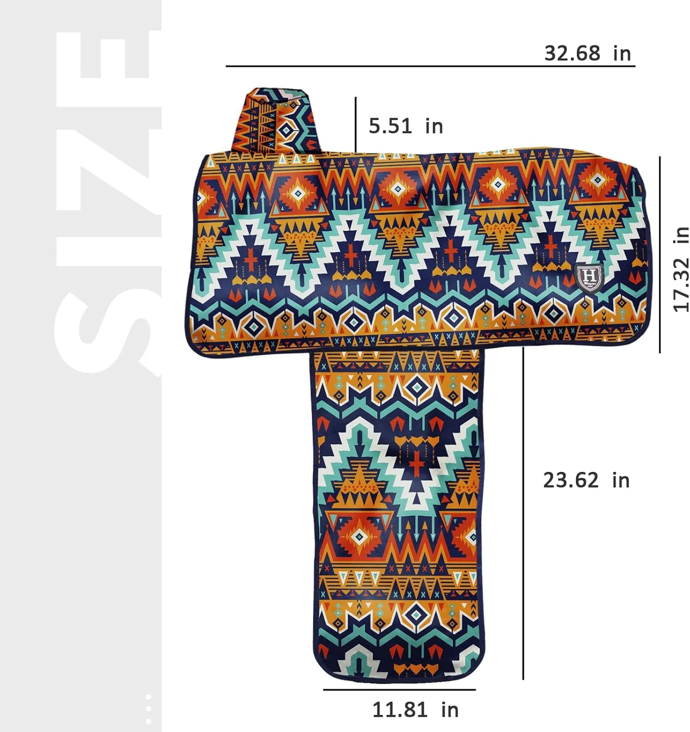 Harrison Howard Sturdy Waterproof Western Saddle Cover with Stylish Prints That Stand Out Keep Your Saddle in Pristine Condition Perfect for Showing or Riding Events-Tribal Vibe