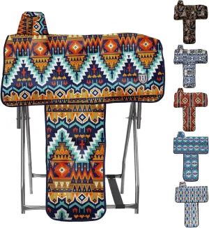 Harrison Howard Sturdy Waterproof Western Saddle Cover with Stylish Prints That Stand Out Keep Your Saddle in Pristine Condition Perfect for Showing or Riding Events-Tribal Vibe