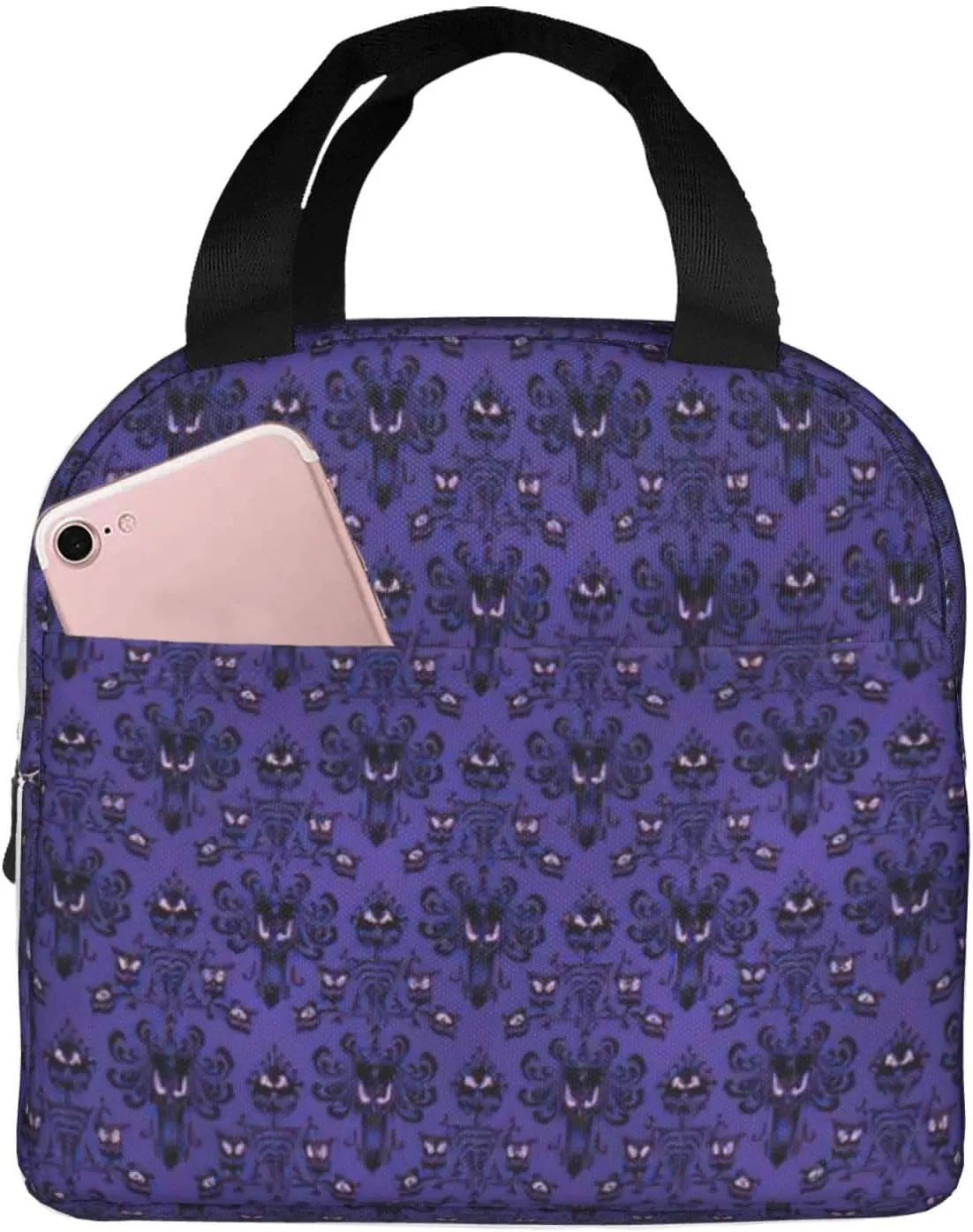 Haunted Mansions Print Lunch Bag Leakproof, Reusable, Insulated Cooler Lunch Bag For Office Work, Hiking
