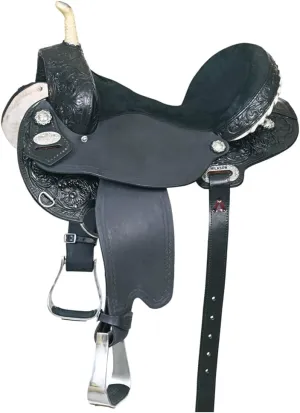 HILASON Flex Tree Western Horse Saddle American Leather Trail Barrel Racing | American Saddle Horse | Leather Saddle | Western Saddle | Saddle for Horses | Horse Saddle Western