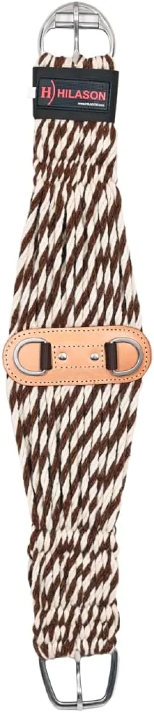HILASON Horse Western 27 Strand Double Weave Two-Tone Roper Cinch | Cinch | Girth Strap for Horses | Back Cinch for Western Saddle | Western Cinch | Saddle Cinch Strap | Back Cinch