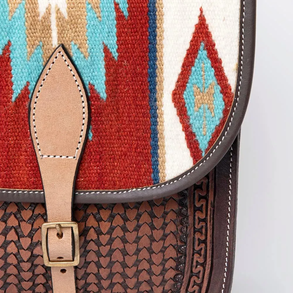 HILASON Soft Leather Horse Saddle Bag Brown | Equestrian Western Leather Saddle Bag | Adjustable Closure Saddle Bag