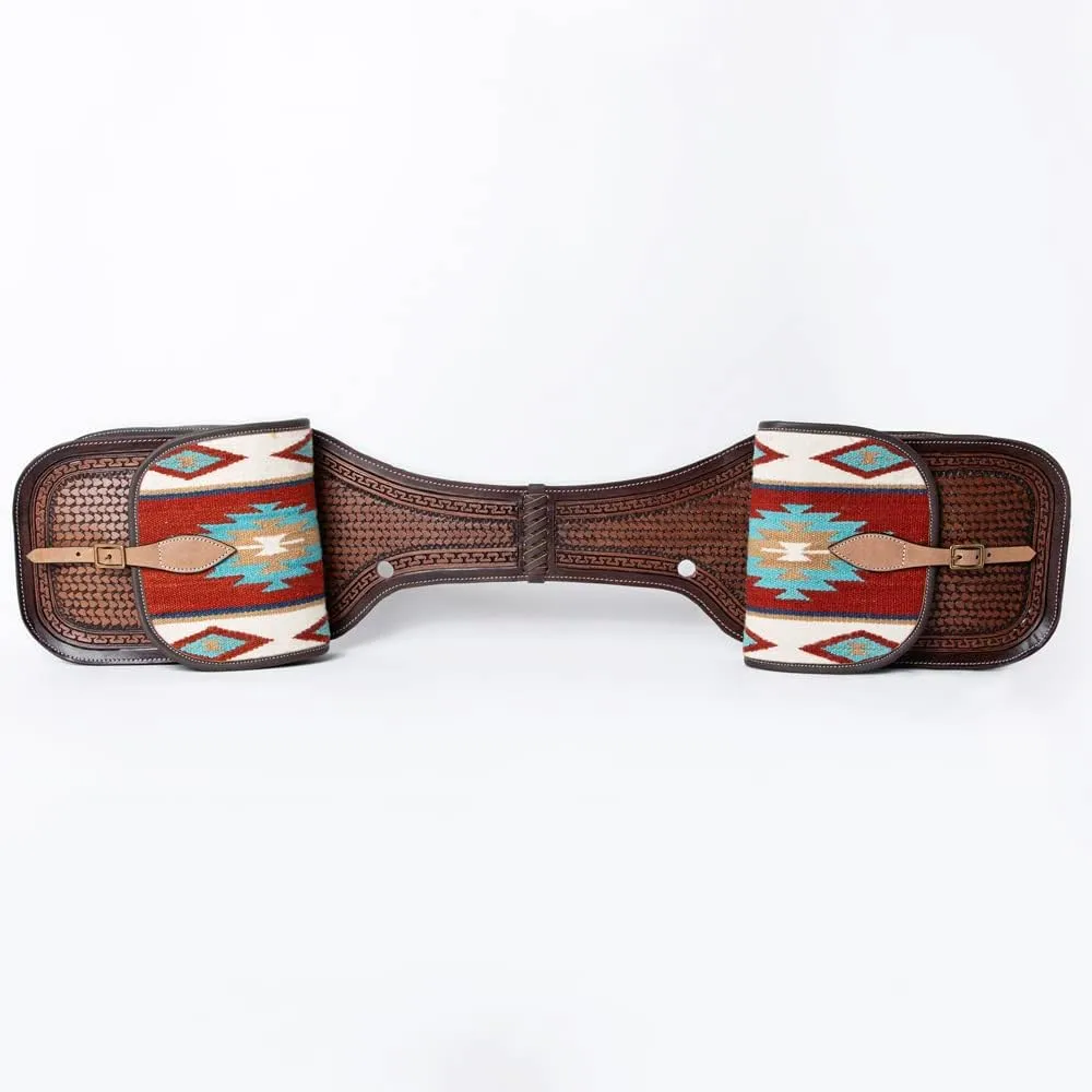 HILASON Soft Leather Horse Saddle Bag Brown | Equestrian Western Leather Saddle Bag | Adjustable Closure Saddle Bag