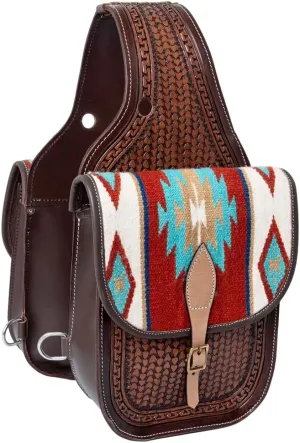 HILASON Soft Leather Horse Saddle Bag Brown | Equestrian Western Leather Saddle Bag | Adjustable Closure Saddle Bag