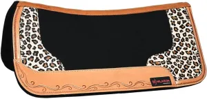 HILASON Western Wool Felt Horse Saddle Pad W/Distressed Wear Leather | Felt Saddle Pad | Felt Saddle Pad for Horses | Western Felt Saddle Pad | Felt Horse Saddle Pad | Wool Felt Horse Pad