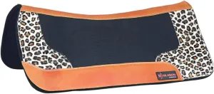 HILASON Western Wool Felt Horse Saddle Pad W/Distressed Wear Leather | Felt Saddle Pad | Felt Saddle Pad for Horses | Western Felt Saddle Pad | Felt Horse Saddle Pad | Wool Felt Horse Pad