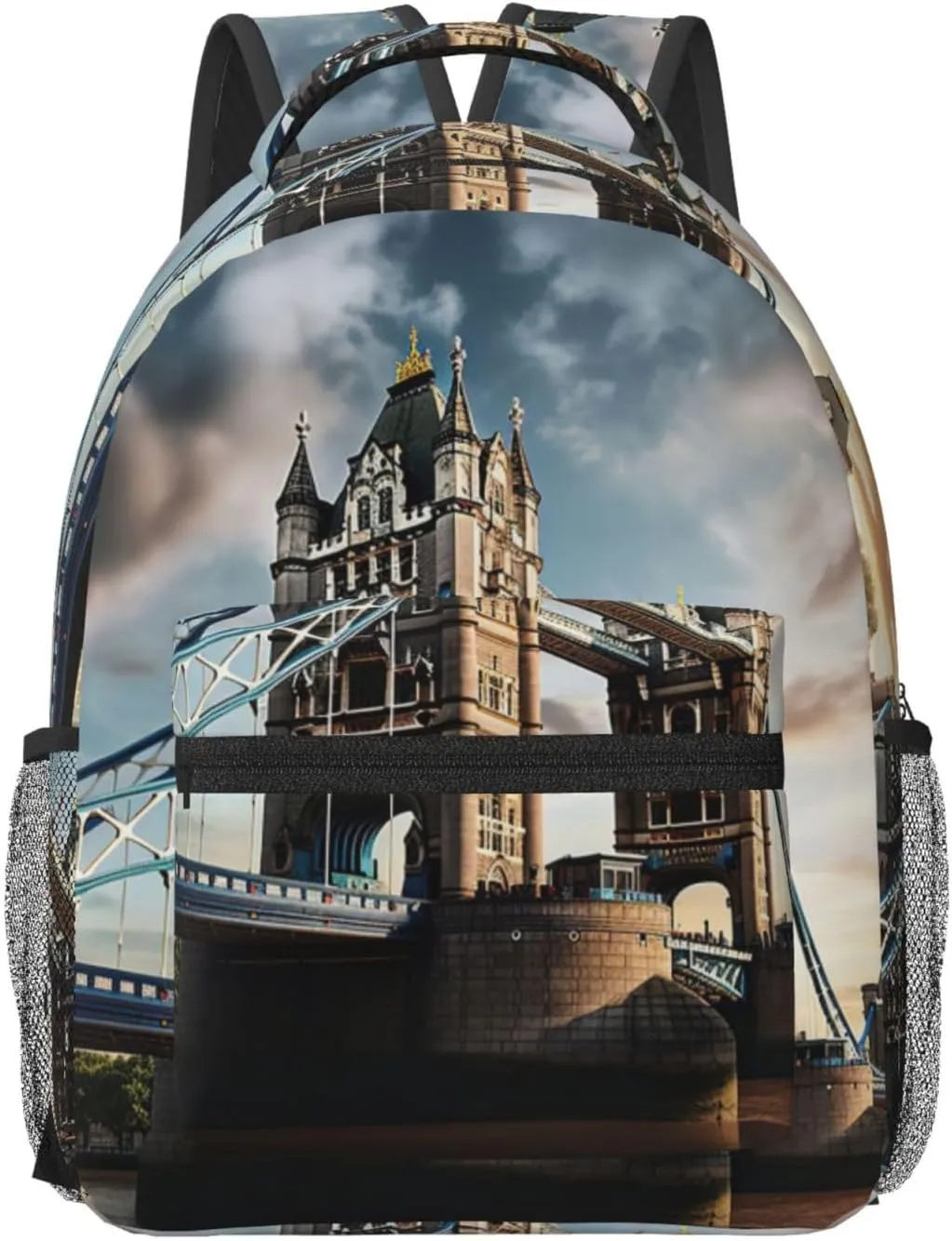 Historic Old Tower Bridge London Print Comfortable Laptop Backpackâ€“Personal Item Travel Bag,Travel Backpack Carry On Flight Approved