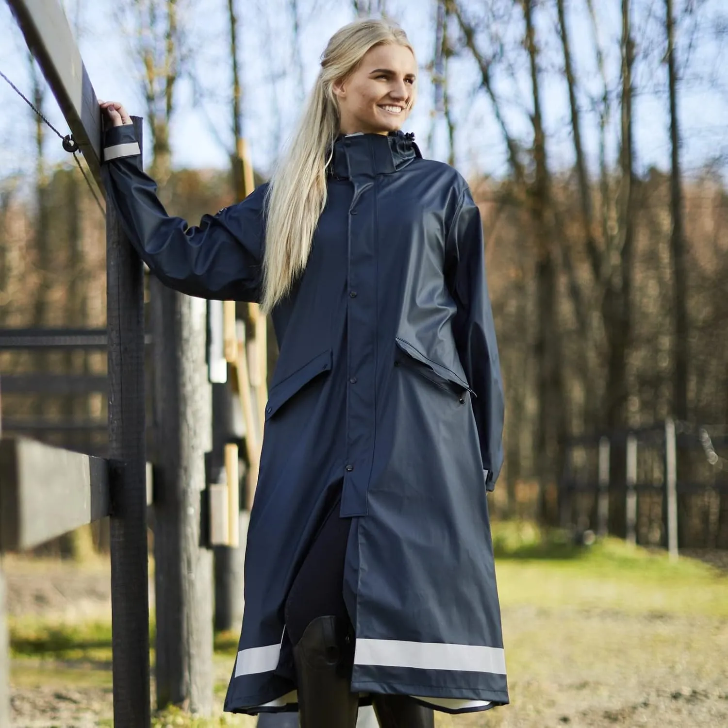 HORZE Hazel Womens Long Raincoat