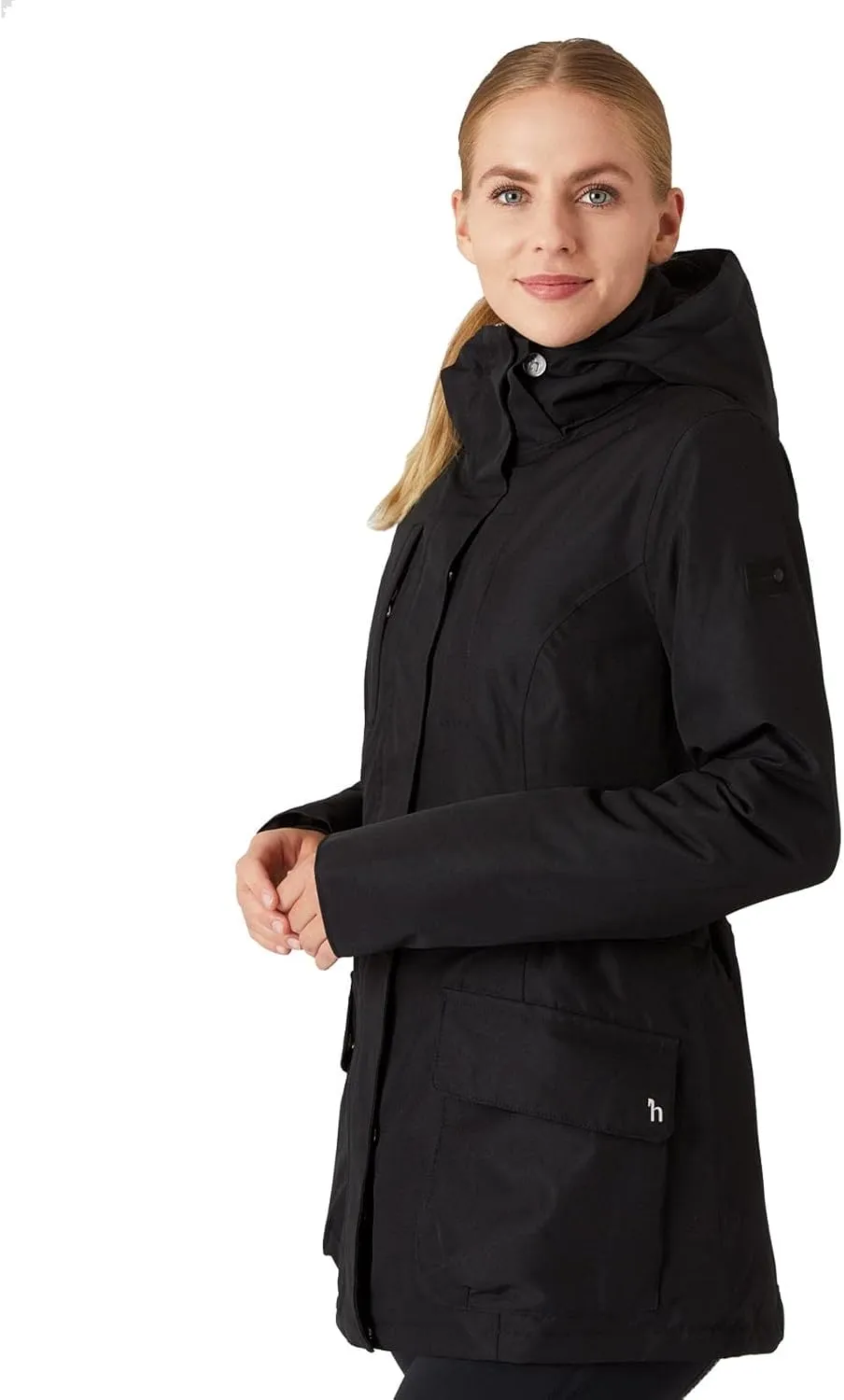 HORZE Women's Jadine Equestrian Waterproof Horse Riding Hooded Rain Jacket