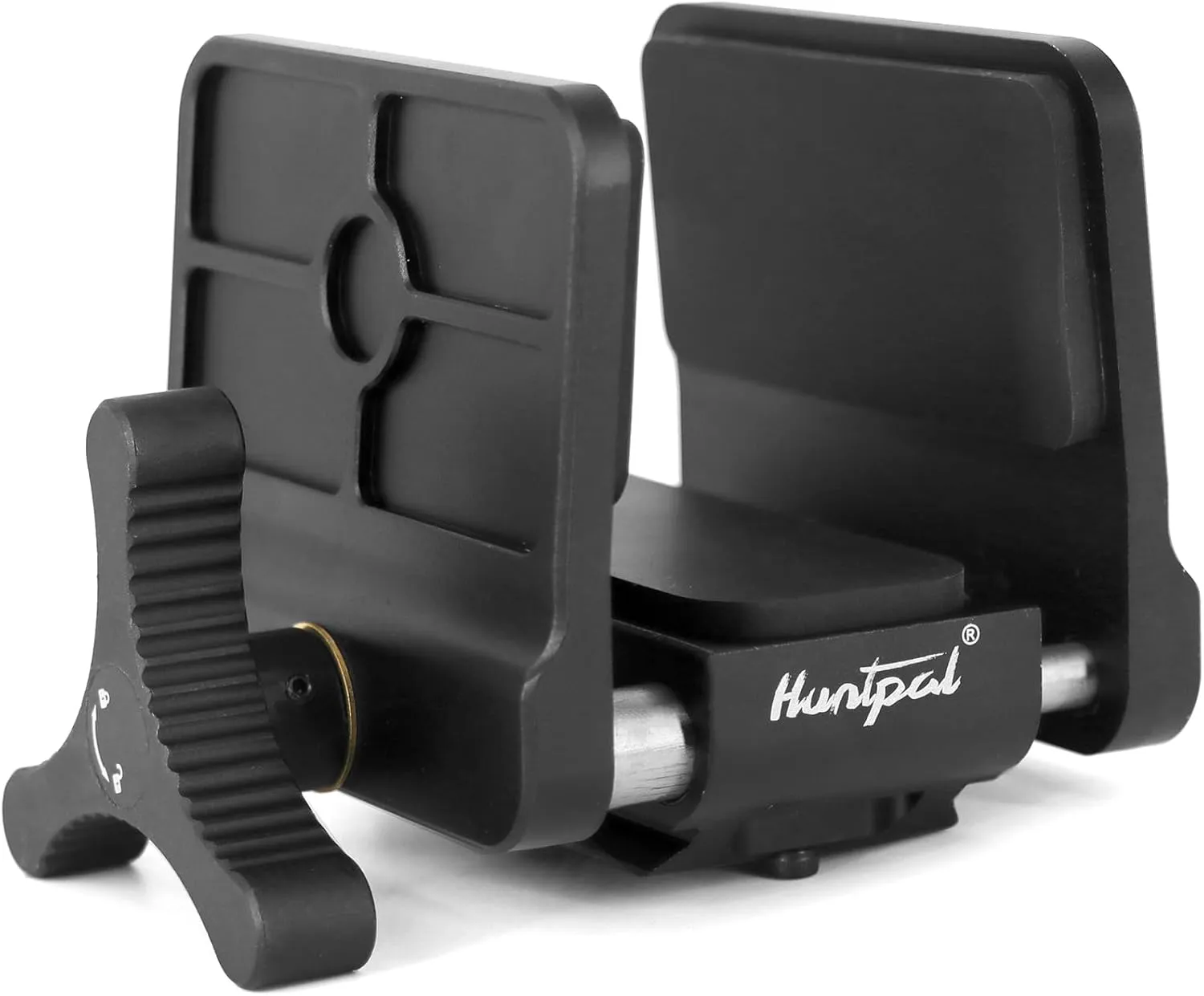 HUNTPAL Slant Gun Clamp Rifle Saddle Mount, Hunting Shooting Tripod Rest with Integrated Quick Release Arca-Swiss Rail, Enhanced Accuracy Ball Head & Adapter