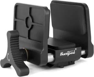 HUNTPAL Slant Gun Clamp Rifle Saddle Mount, Hunting Shooting Tripod Rest with Integrated Quick Release Arca-Swiss Rail, Enhanced Accuracy Ball Head & Adapter
