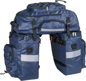 HUNTVP 3 in 1 Bike Pannier Bag - Rack Saddle Backpack Rear Seat Shoulder Laptop Cargo Rack Bicycle Bag with Rain Cover