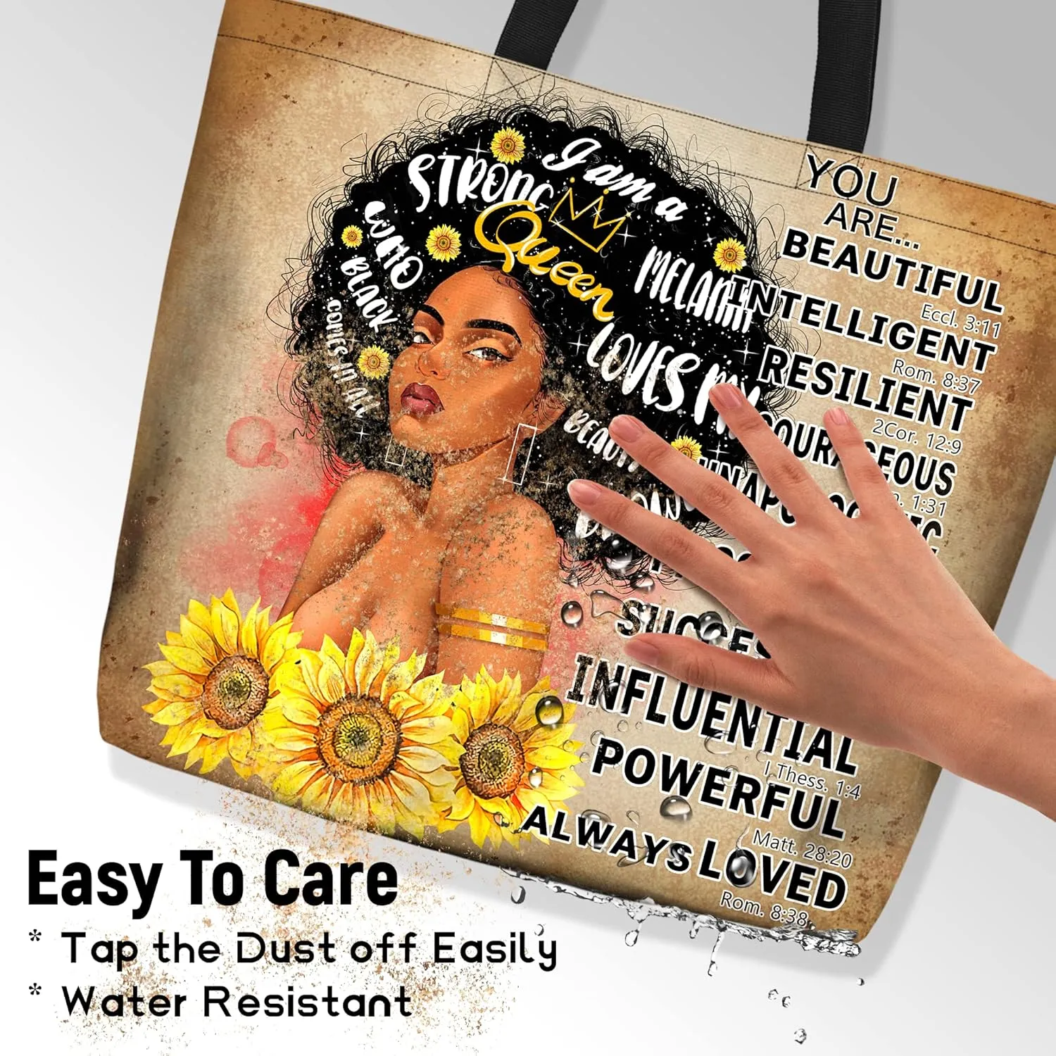 IAGM Women Tote Bags African American Woman Shoulder Bag Afro Black Girl Magic Satchel Handbags For Shopping,Work,Grocery,Gym