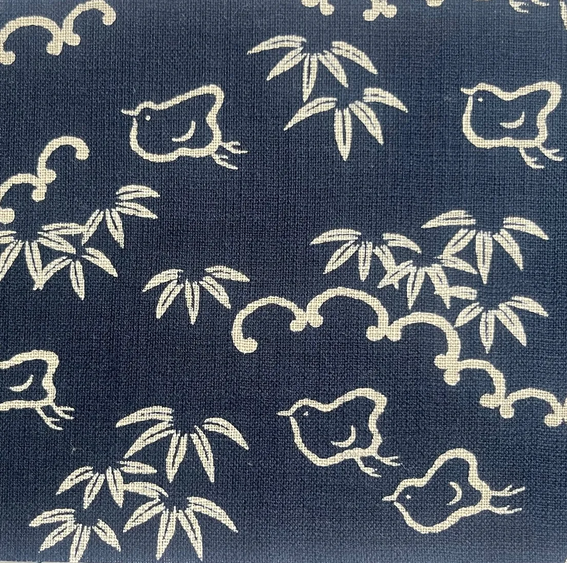 Indigo Plovers in Bamboo Cotton Dobby (Made in Japan)