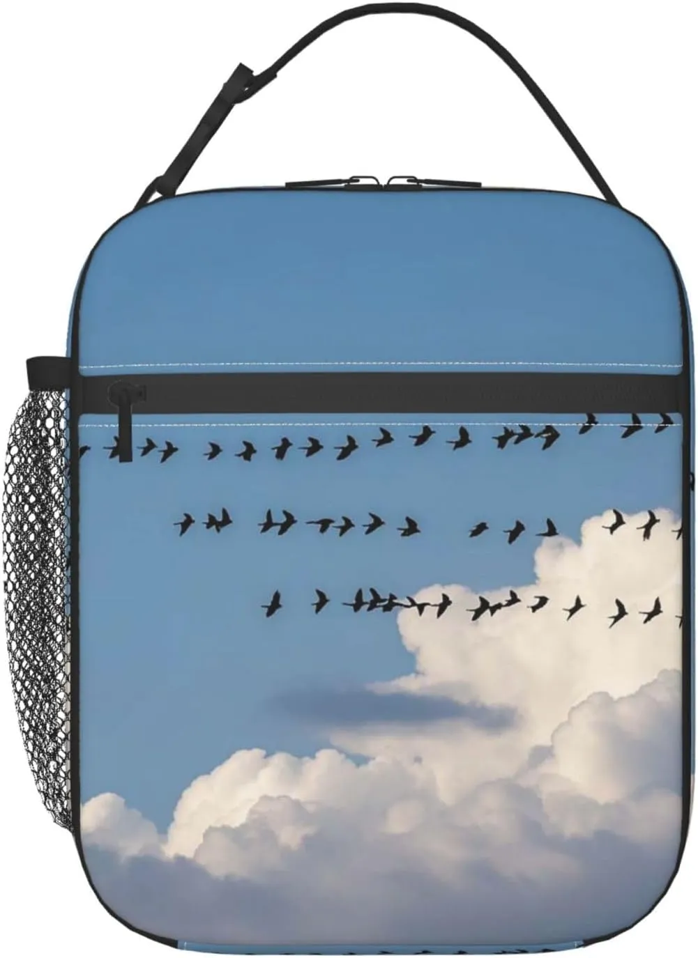 Insulated Lunch Bag Bird migration Lunch Box for Women Men Lunch Tote Bag for Work Picnic Travel