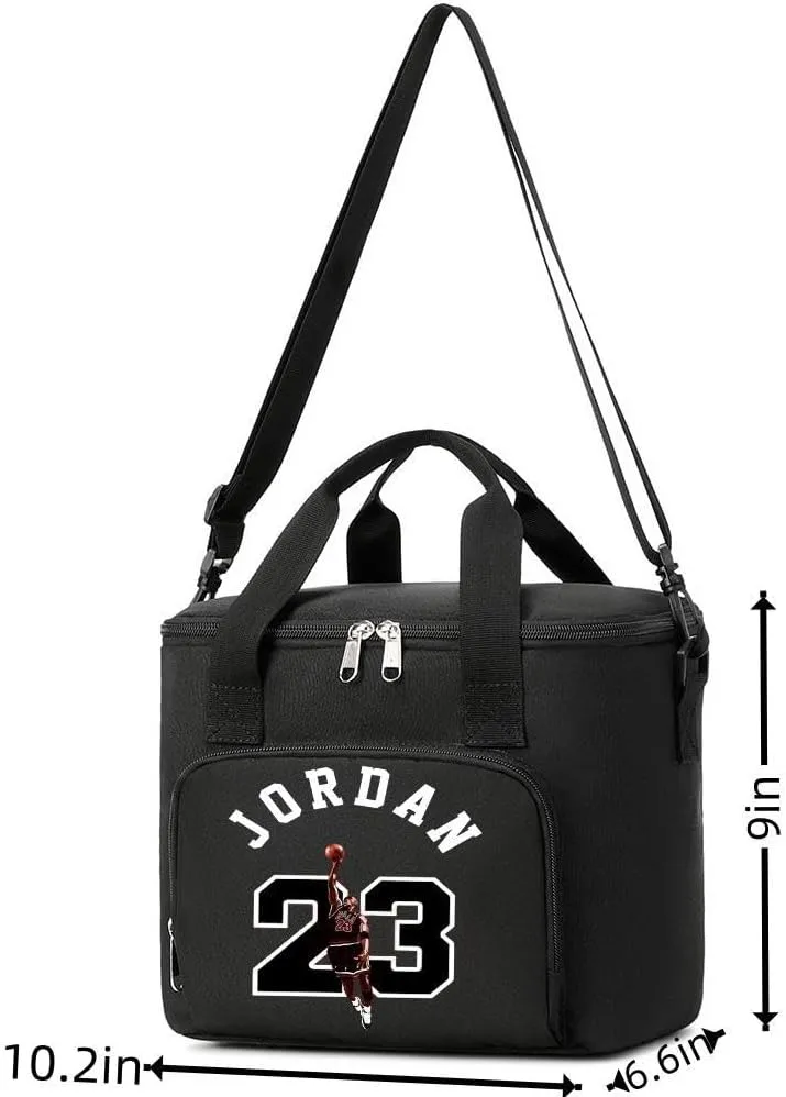 Insulated Lunch Bag, Large Lunch Cooler, Unisex Lunch Box For Work, Picnic, Camping And Traveling (Black -3)