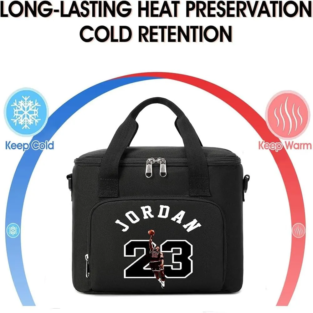 Insulated Lunch Bag, Large Lunch Cooler, Unisex Lunch Box For Work, Picnic, Camping And Traveling (Black -3)