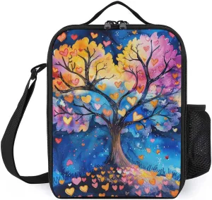 Insulated Lunch Bag Lunch Box for Woman Man Attentive on The Tree Lunchbox Lunch Tote Bag for Work